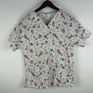 Lot of Three Nurses Shirts Size Medium Penguins, Circus